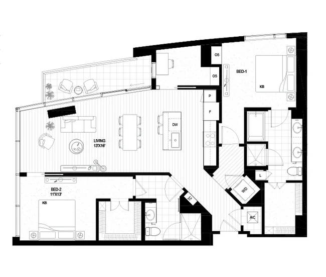 B2.2 Drewery Place-1302 floor plan