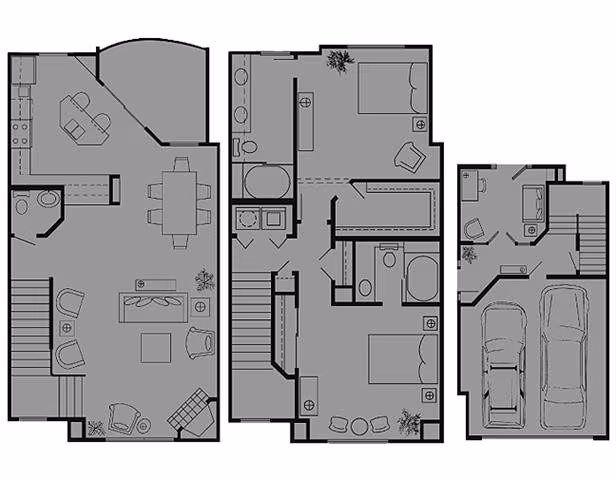 2 Beds • 2 Bath 441 floor plan