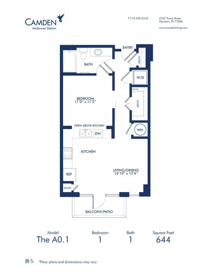 Studio • 1 Bath 446 floor plan