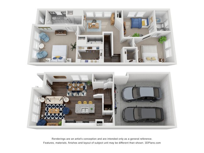 3 Beds • 2 Bath 787SPC floor plan