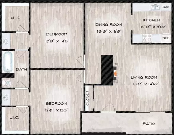 B1 206 floor plan