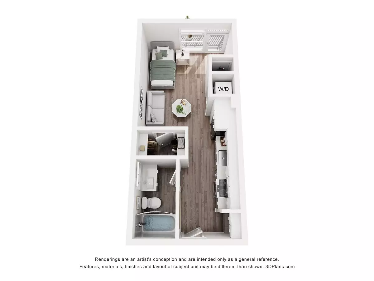 Studio • 1 Bath 3018 floor plan