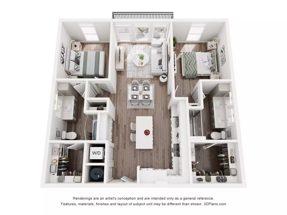 2 Beds • 2 Bath 3003 floor plan