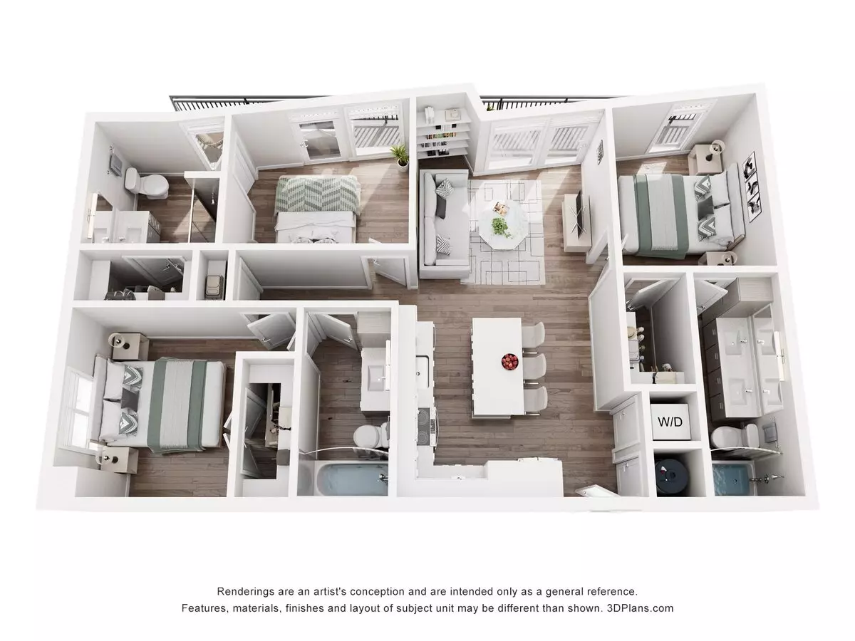 3 Beds • 3 Bath 5043 floor plan