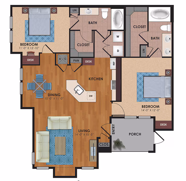 Unit 12201 floor plan