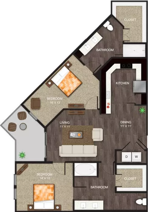 Unit 2320 2320 floor plan
