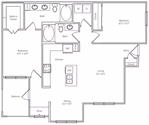 Unit 11201 floor plan