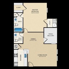 1 Bed • 1 Bath 0822 floor plan