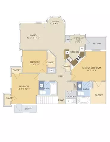 Unit 1-1605 1-1605 floor plan