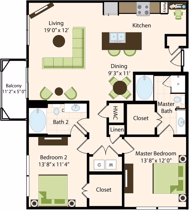 Unit 1188 1188 floor plan