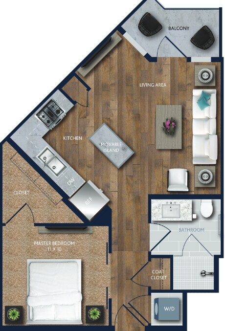 Unit 654 610 floor plan