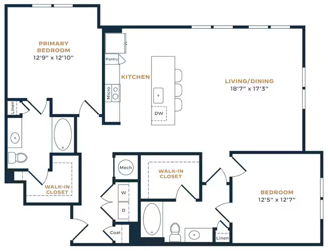 2x2 238 floor plan