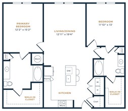 2x2 134 floor plan
