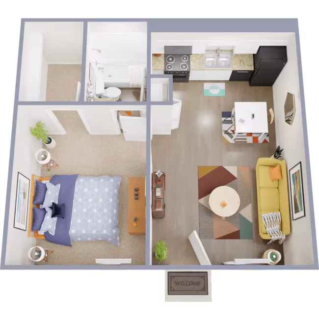 1X1E-RENOVATED 2519 floor plan