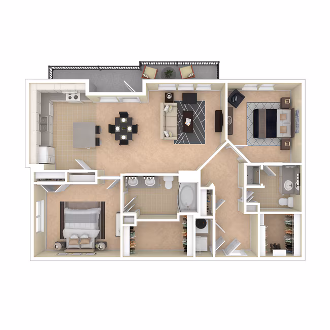 Unit 9-09307 floor plan