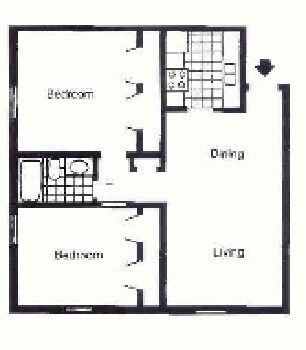 2 Beds • 2 Bath 205C floor plan