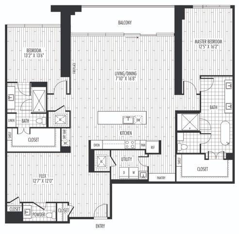 PH2 LCDO-3504 floor plan