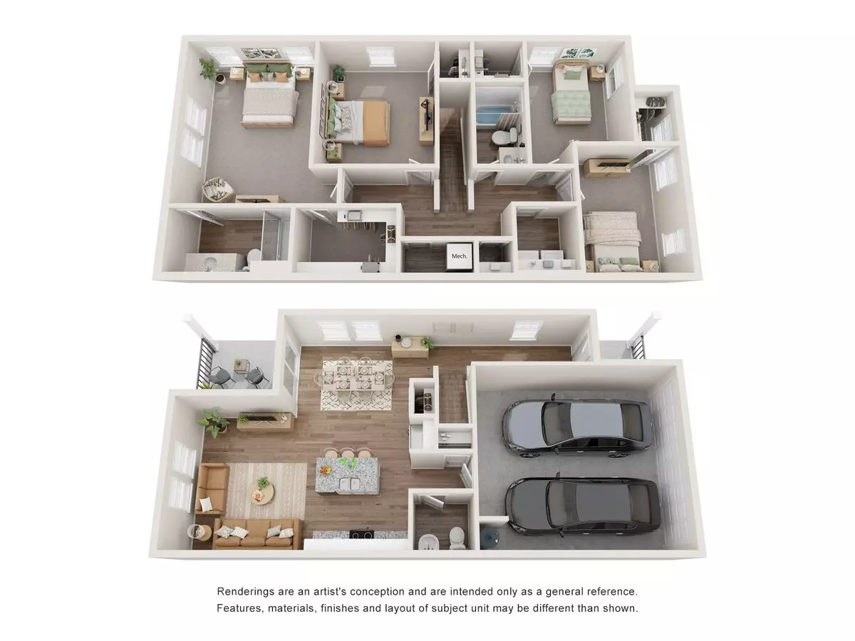 4 Beds • 2 Bath 2010CLB floor plan