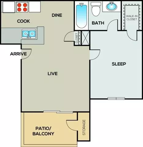 A2- Classic Unit 1308 floor plan