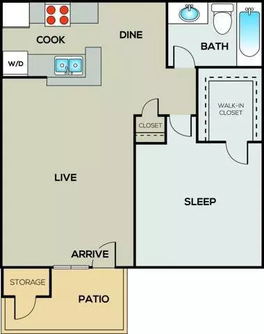 A2- Classic Unit 1116 floor plan