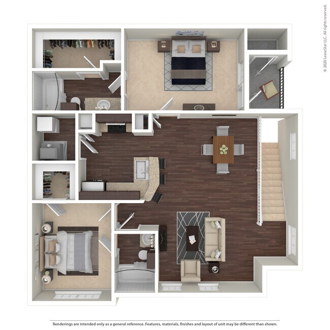 2 Beds • 2 Bath 2122 floor plan