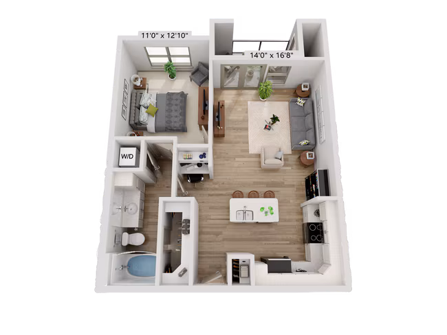1 Bed • 1 Bath 1431 floor plan