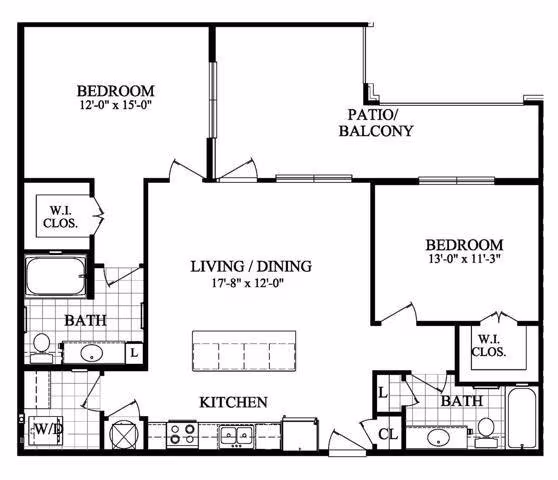 Unit 1325 floor plan