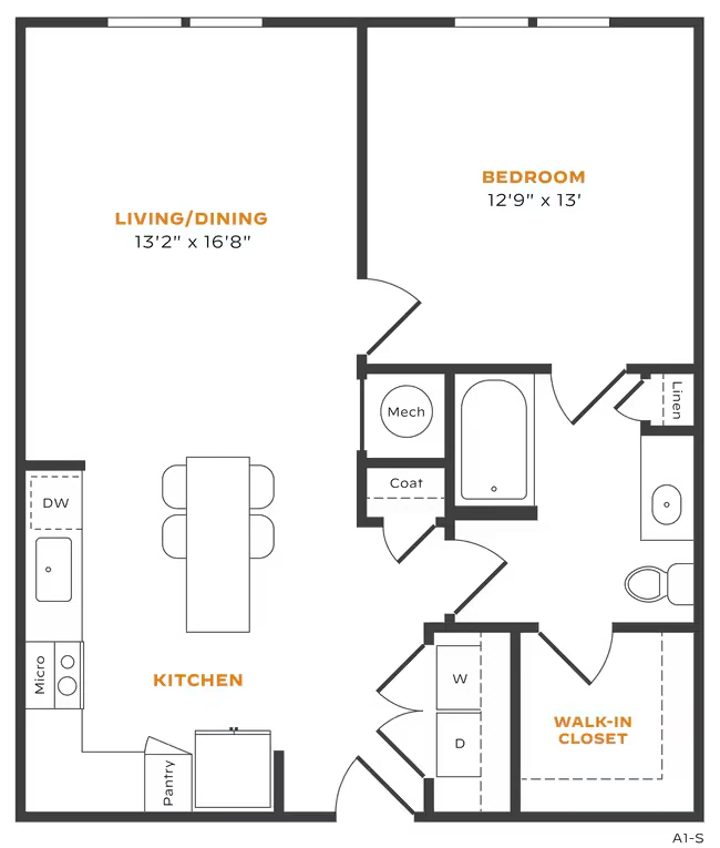 1x1 314 floor plan
