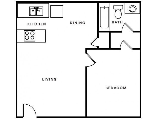 1 Bed • 1 Bath 379 floor plan