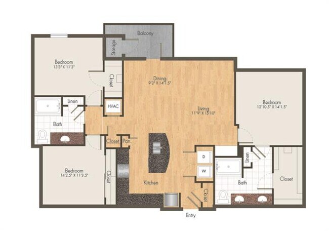 Unit 09307 floor plan