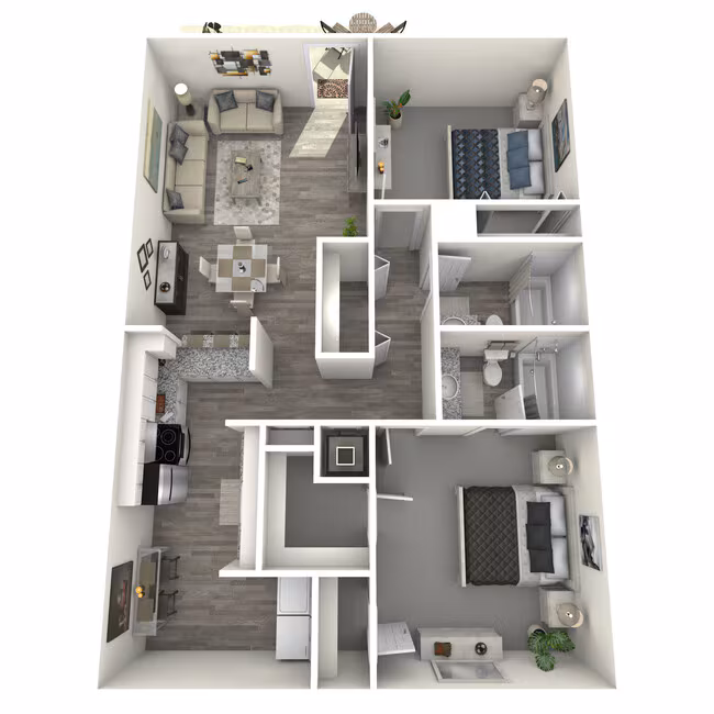 2 Beds • 2 Bath 211 floor plan