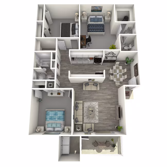 3 Beds • 2 Bath 252 floor plan