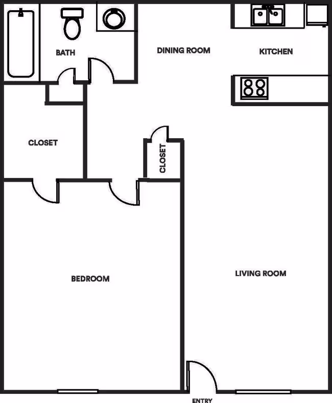 1 Bed • 1 Bath 311D floor plan