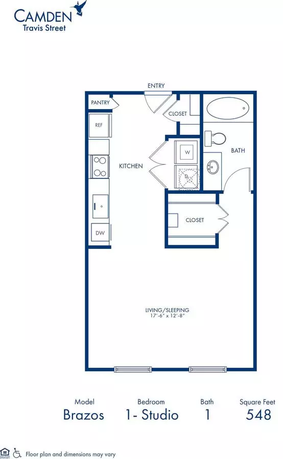 Studio • 1 Bath 2006 floor plan