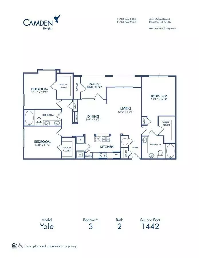 3 Beds • 2 Bath 1118 floor plan