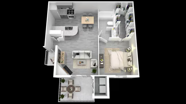 1x1 287 floor plan