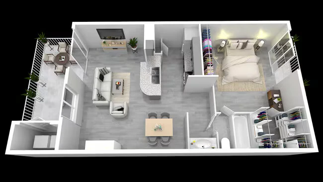 1x1 243 floor plan