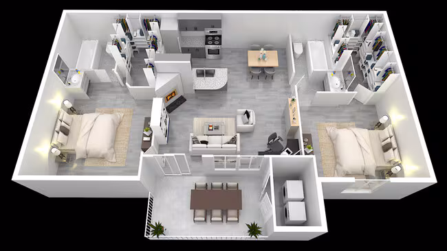 2x2 260 floor plan