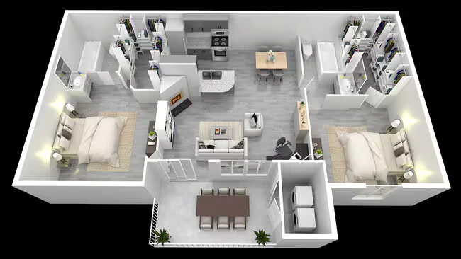 2x2 260 floor plan