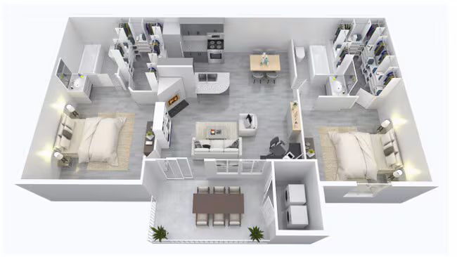 2x2 160 floor plan