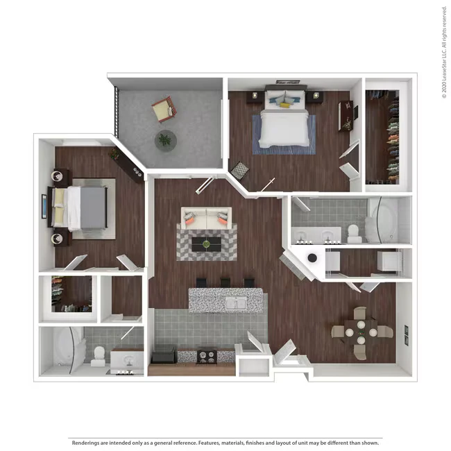 2 Beds • 2 Bath 3250 floor plan