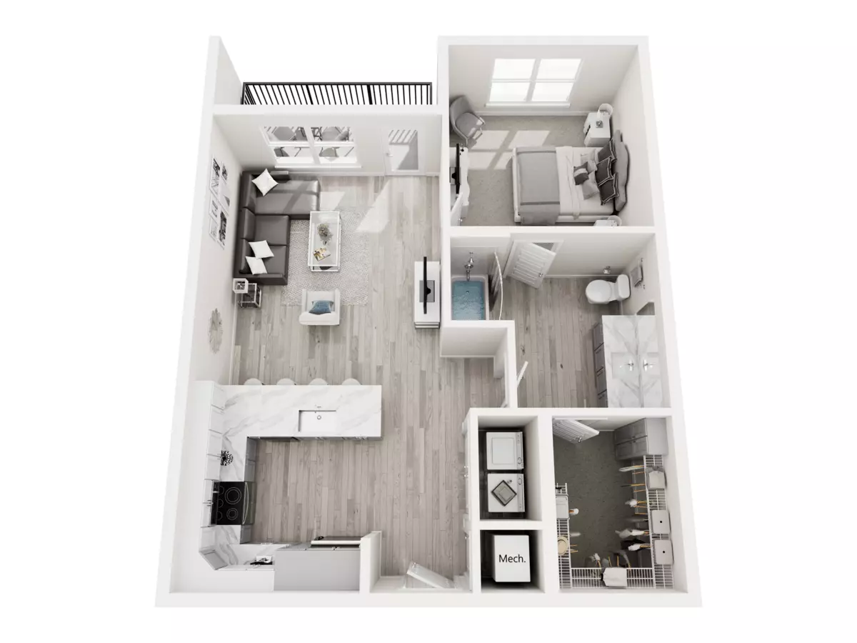 Unit D104 E303 floor plan