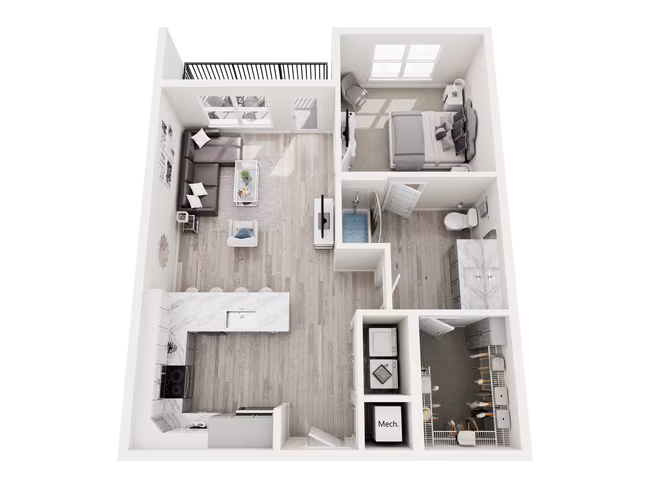 Unit A102 floor plan