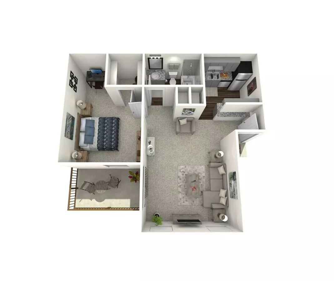 1 Bed • 1 Bath 136 floor plan