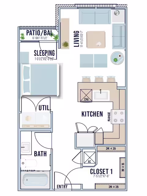 Unit 7-7312 floor plan