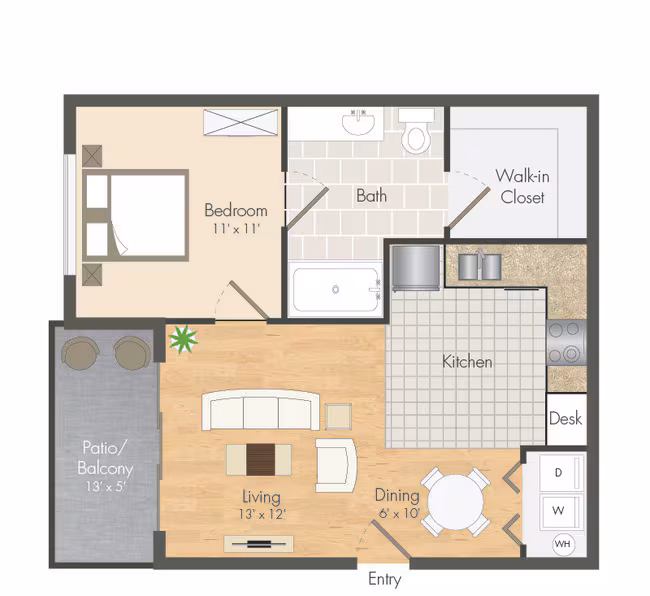 Unit 2-214 2-214 floor plan