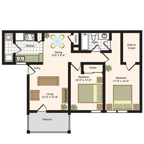 Unit 408 408 floor plan