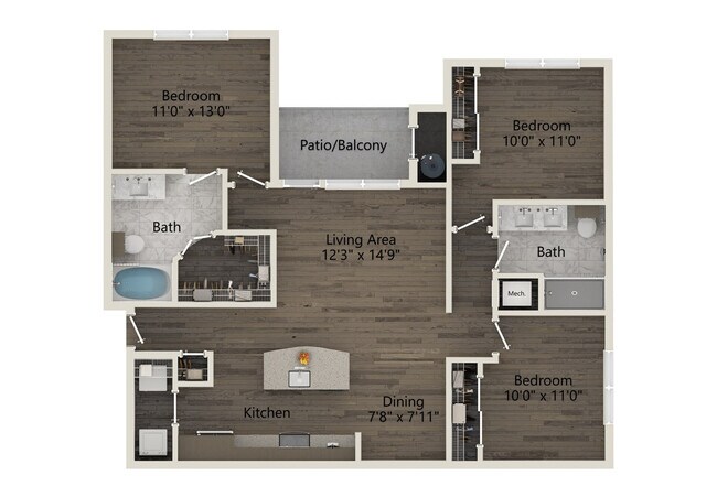 Unit 3301 floor plan