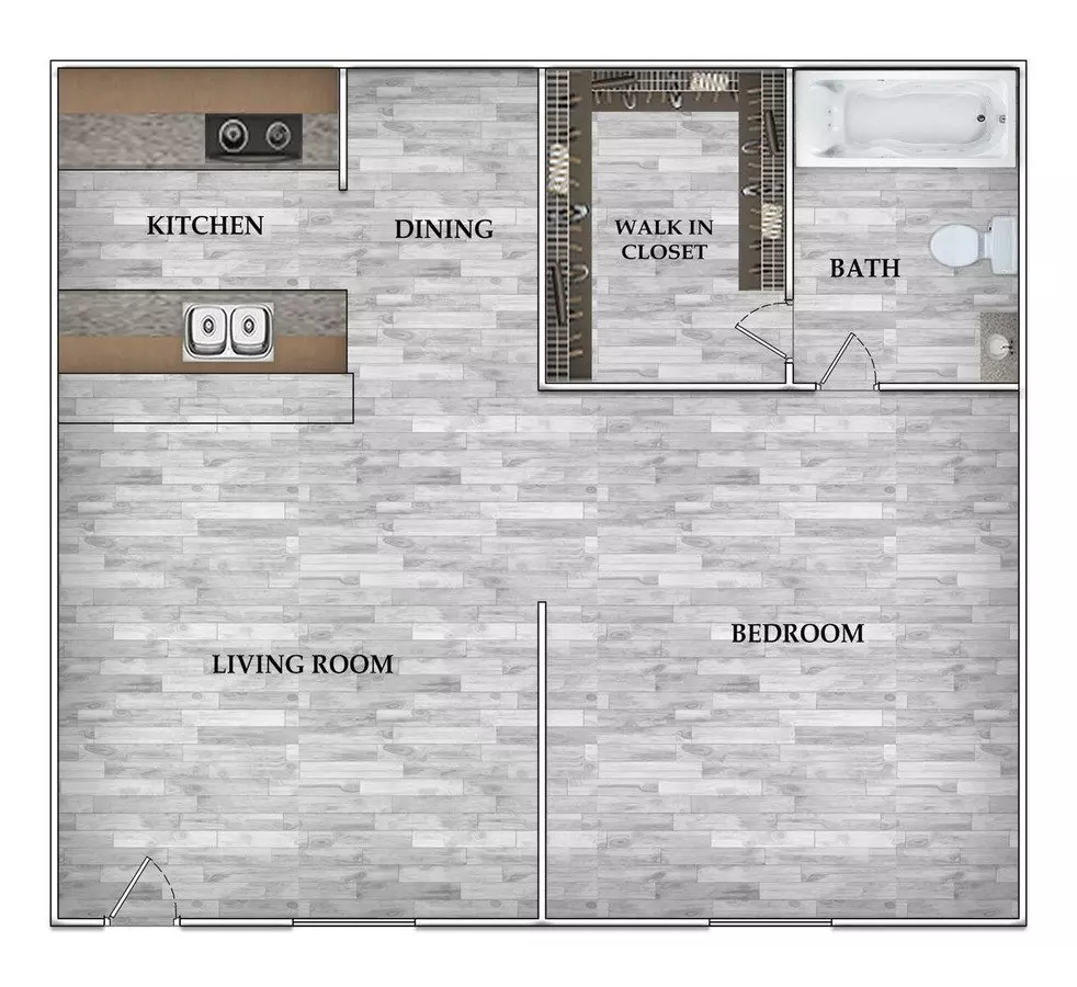 1x1 646 SF 1-2015 floor plan