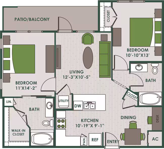 Unit 7302 floor plan